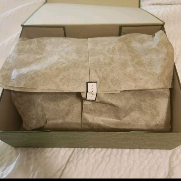 BNIB Ltd.Ed. GUCCI x ADIDAS Gold Metallic Leather Handbag #722009520981 $4250 main image 7